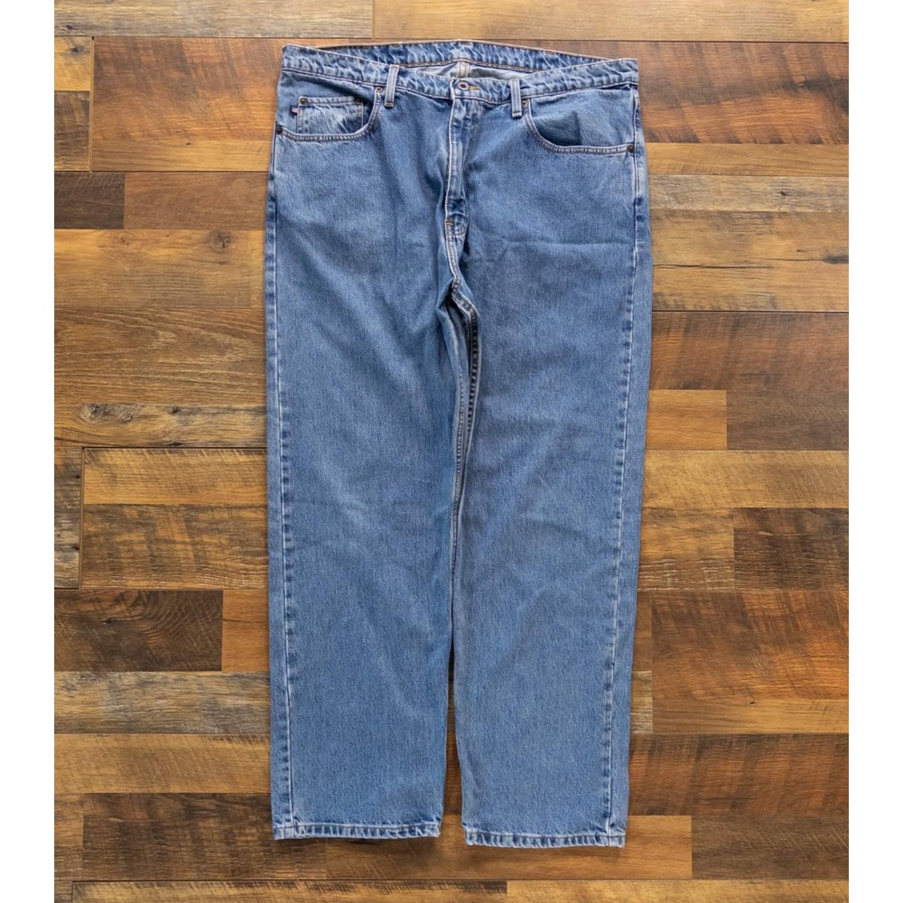 Vintage Polo Jeans Co Ralph Lauren Mens 40x30 Relaxed Fit Jeans Y2K Flag Patch
